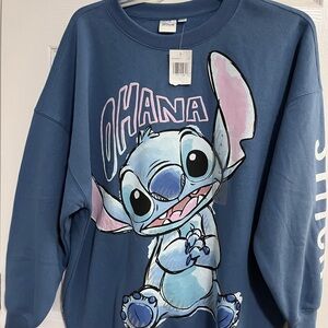 Disney Blue Stitch Adult Sweatshirt sz L
